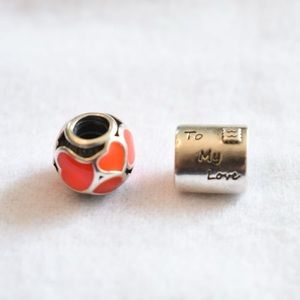 Set of two Pandora sterling charms